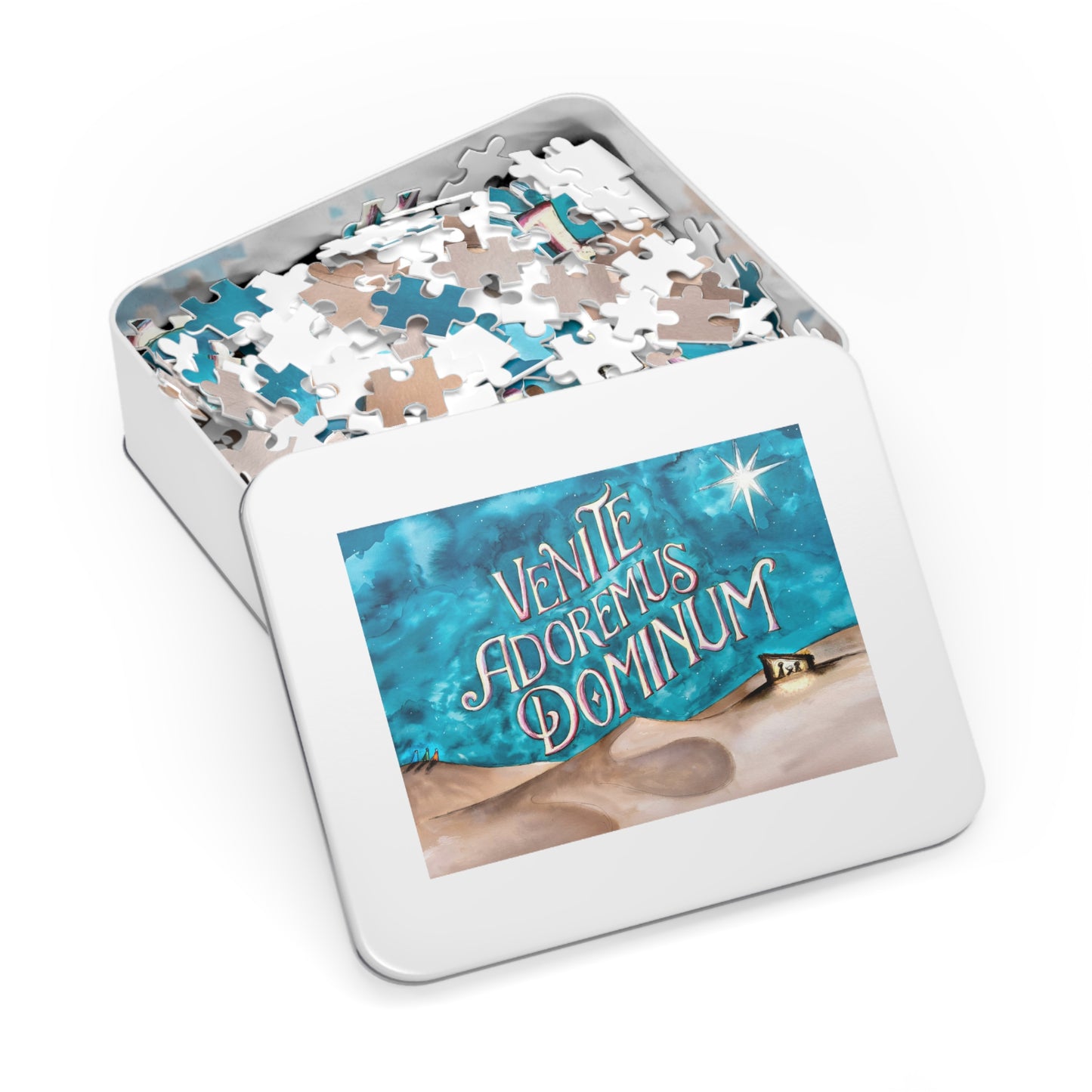 Venite Adoremus Dominum Jigsaw Puzzle with Tin