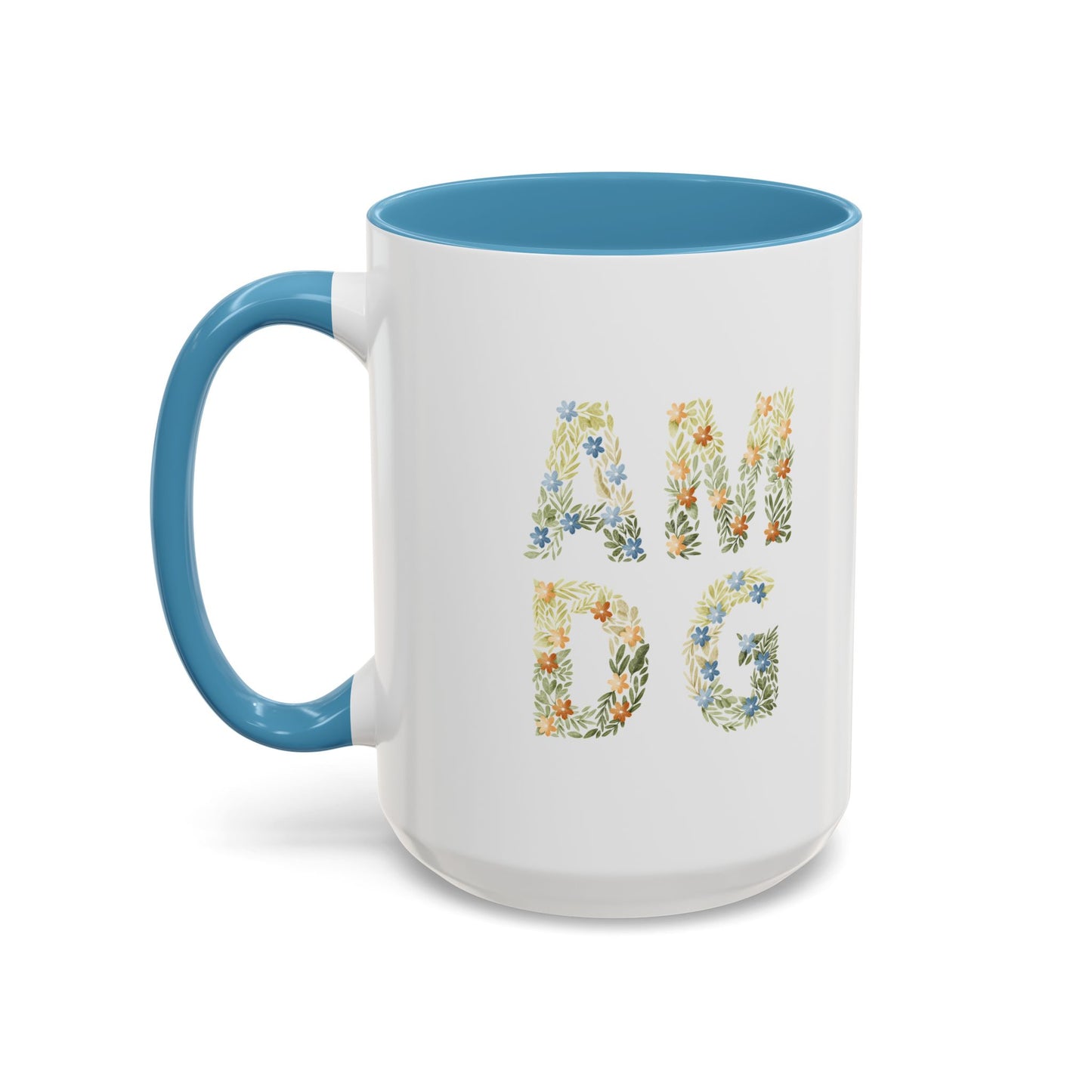 AMDG Ad Majorem Dei Gloriam Design - Accent Coffee Mug