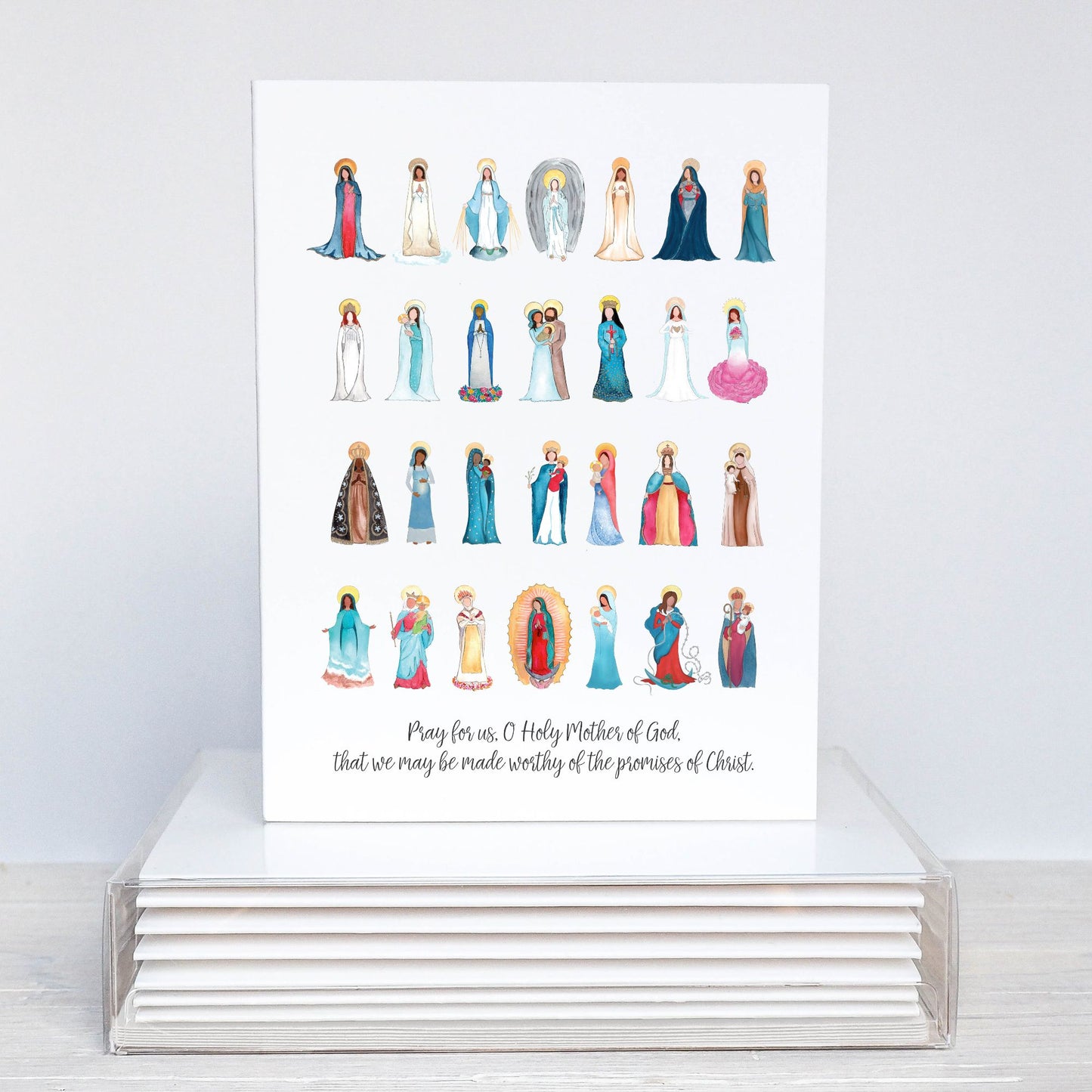 Titles of the Virgin Mary Blank Notecard Set