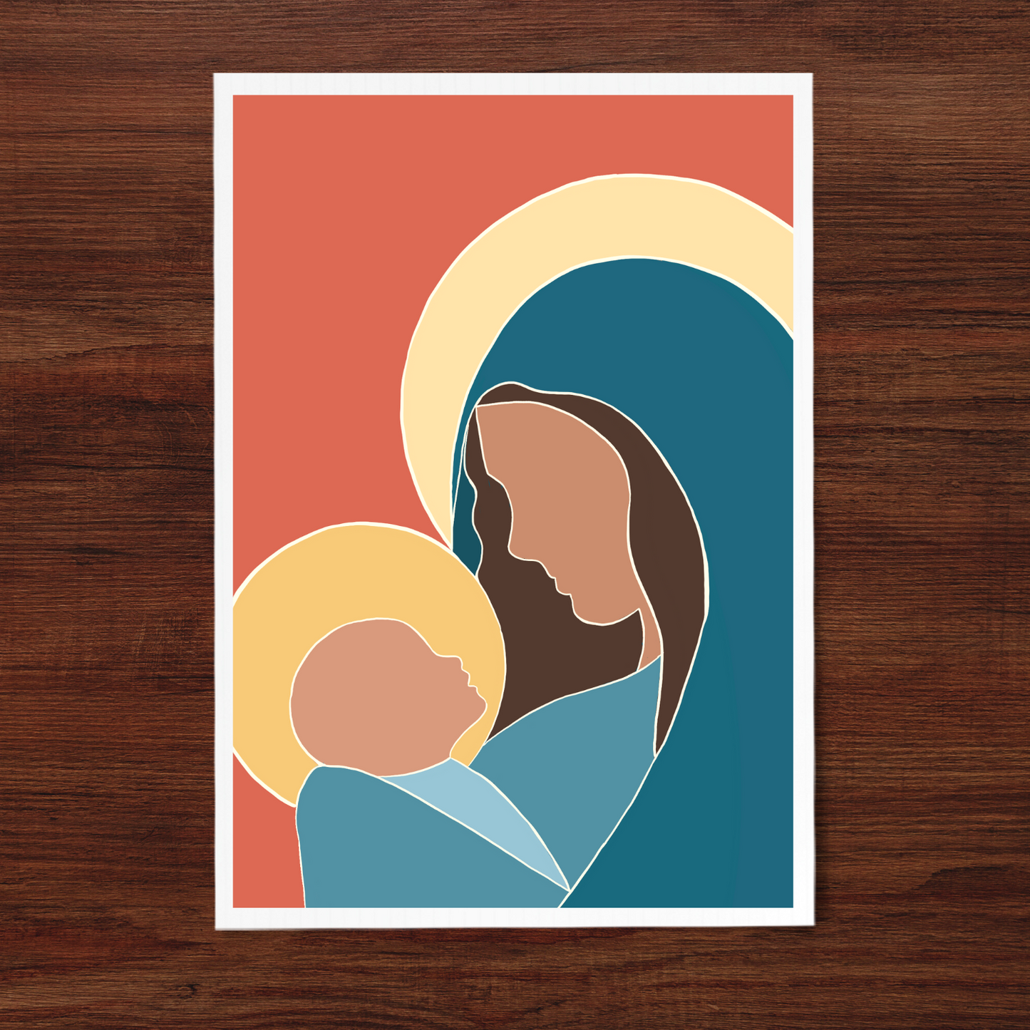 Madonna and Child - 5x7 Art Print