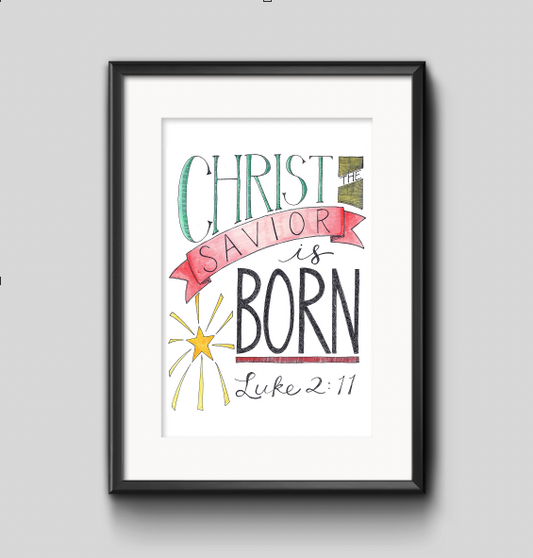 Christ the Savior is Born Christmas Art Print
