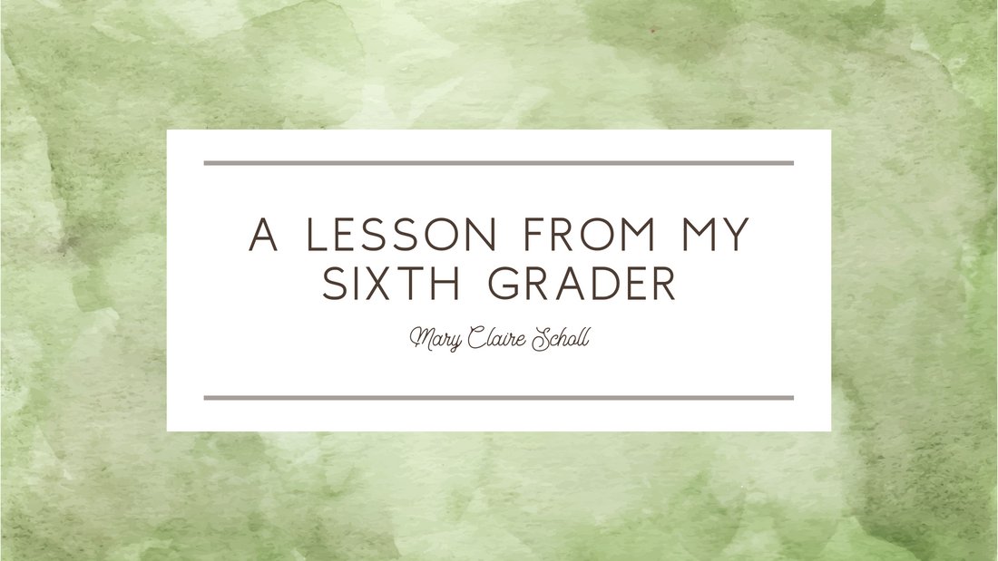 A Lesson from a Sixth Grader
