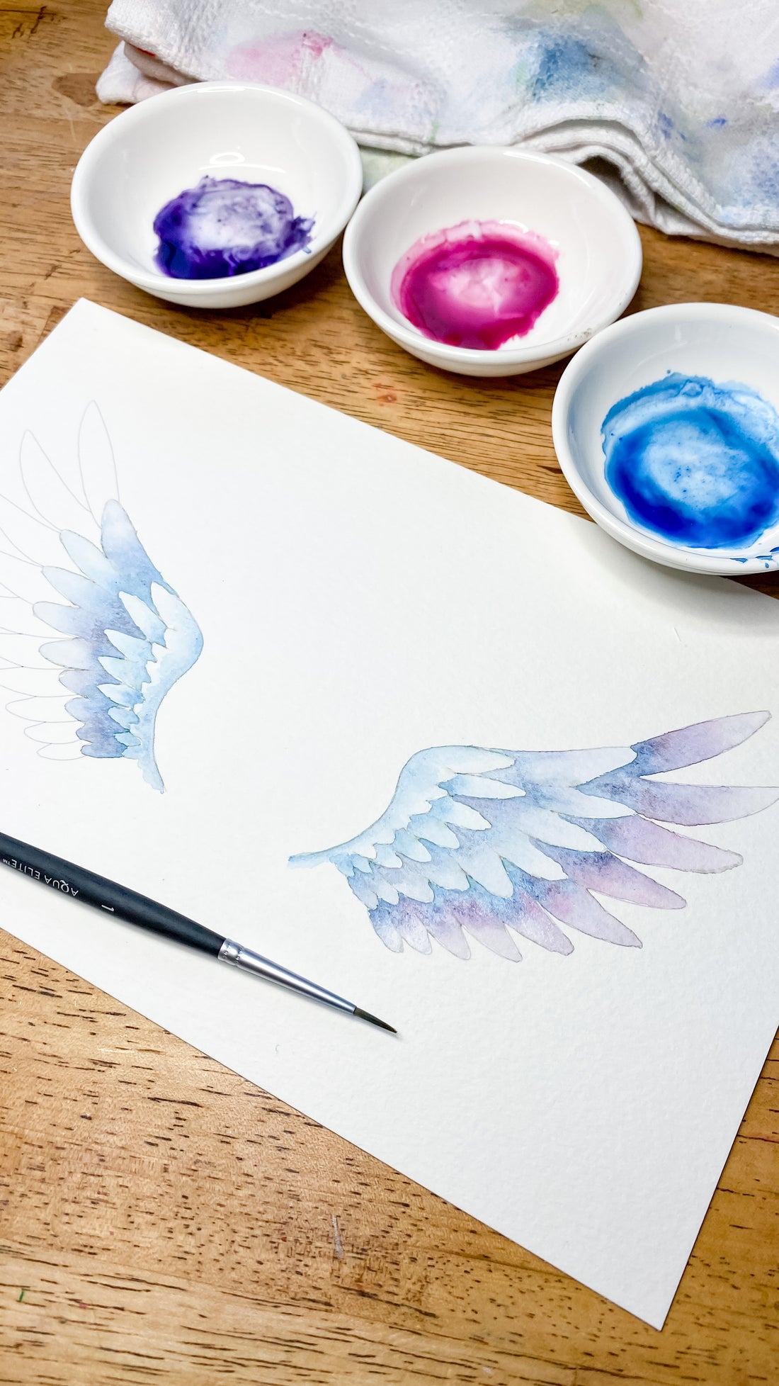 Let's Paint Angel Wings for the Feast of St. Matthew