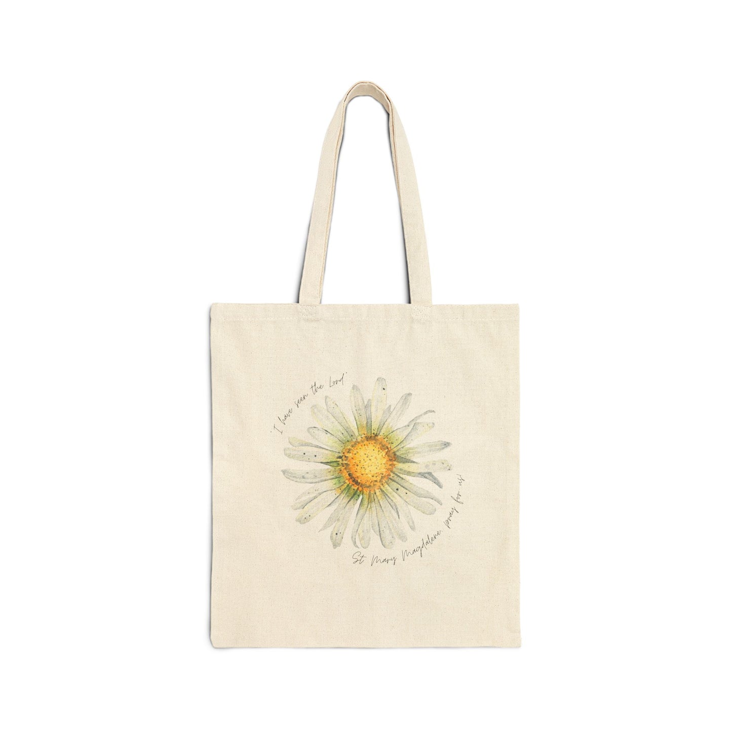 St. Mary Magdalene Daisy - Cotton Canvas Tote Bag