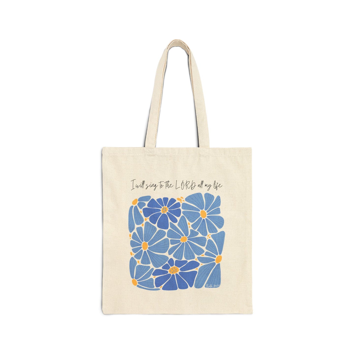 Psalm 104 - Cotton Canvas Tote Bag