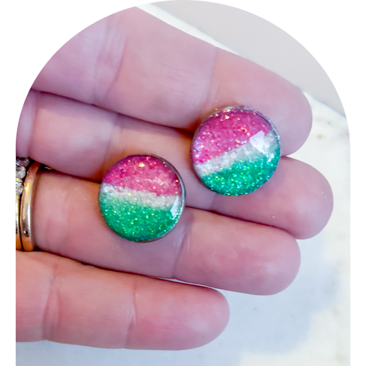 Gum Drop Sparkle Stud (One Off)
