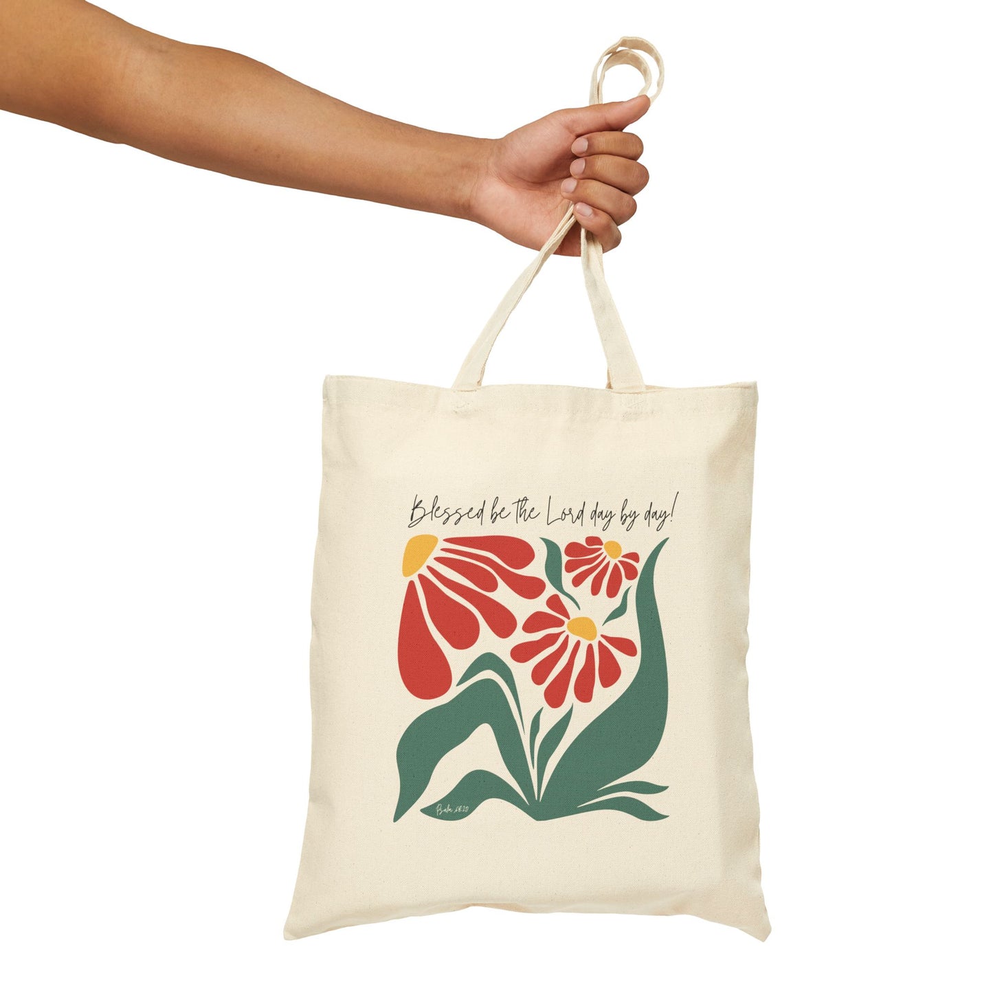 Psalm 68 - Cotton Canvas Tote Bag