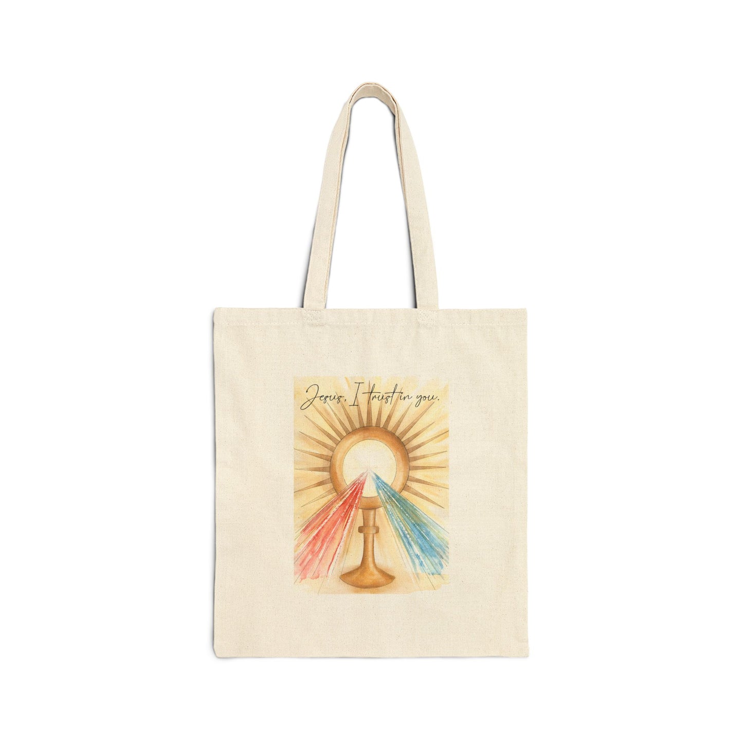 Divine Mercy Monstrance - Cotton Canvas Tote Bag