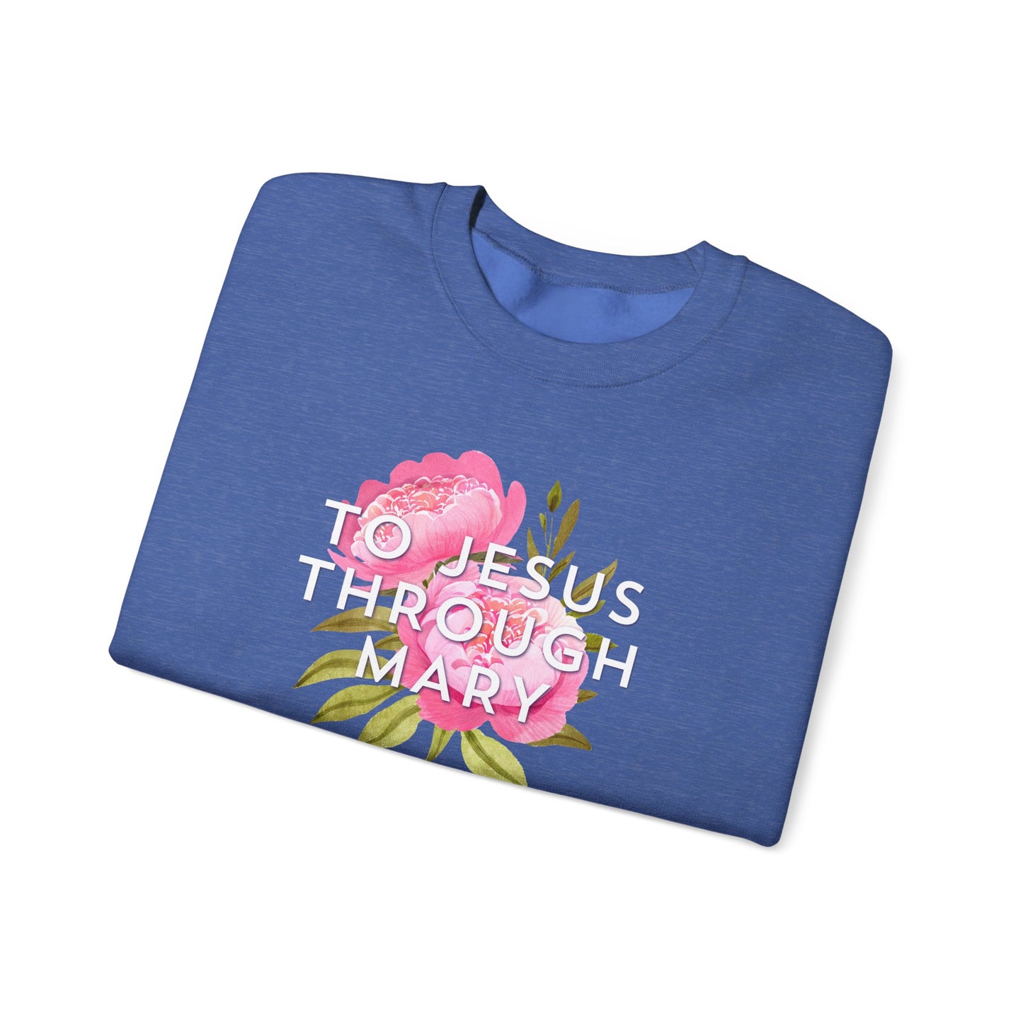 To Christ Through Mary - Unisex Heavy Blend™ Crewneck Sweatshirt