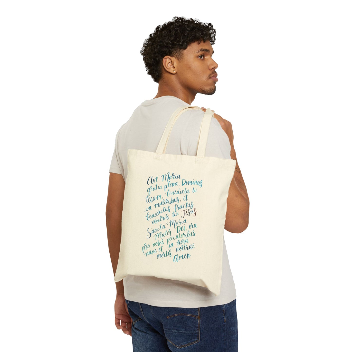 Ave Maria - Cotton Canvas Tote Bag