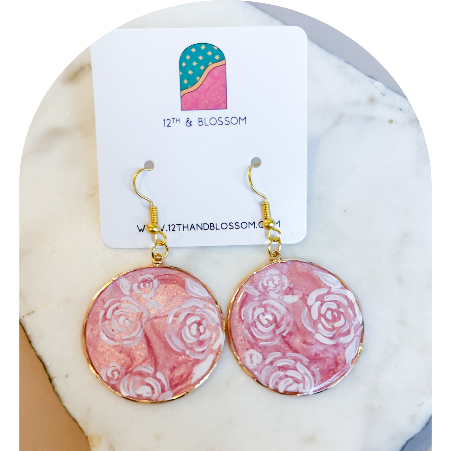 Round Pink Floral (One Off)