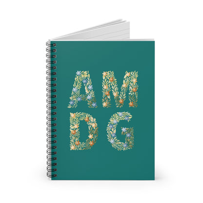 AMDG Ad Majorem Dei Gloriam - Ruled Line Spiral Notebook
