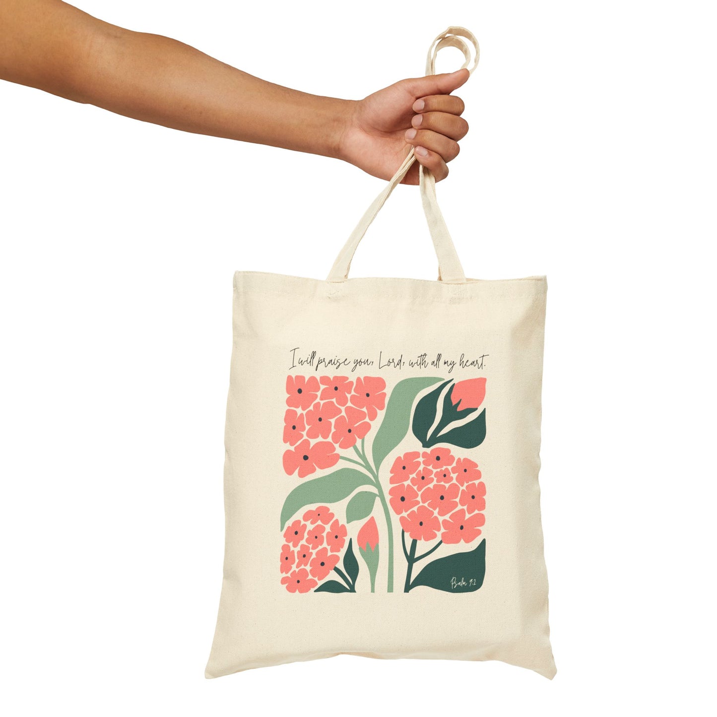 Psalm 9 - Cotton Canvas Tote Bag