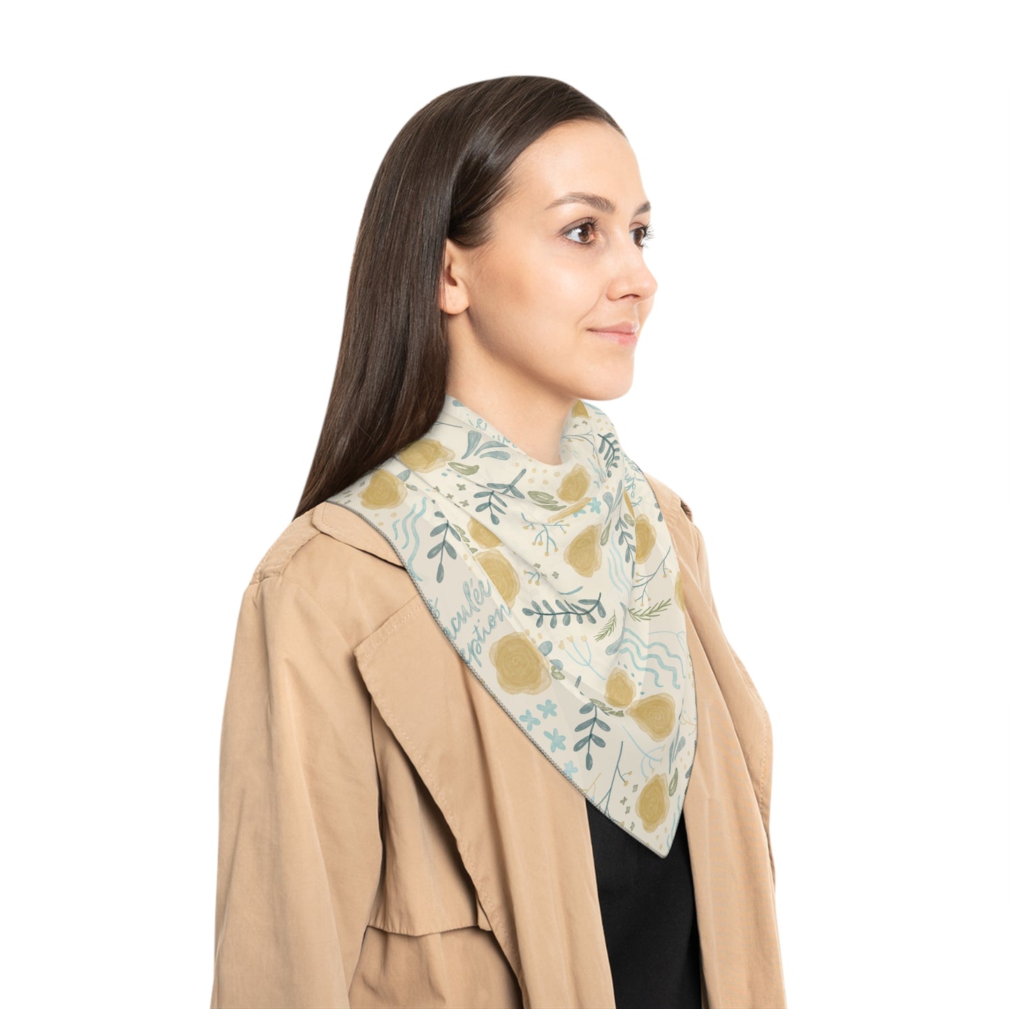 Lourdes Print Poly Scarf