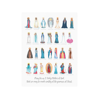 Titles of Mary Satin Finish Posters