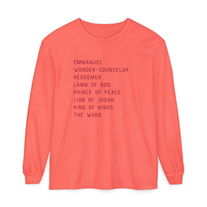 The Most Holy Name of Jesus Long Sleeved Tee