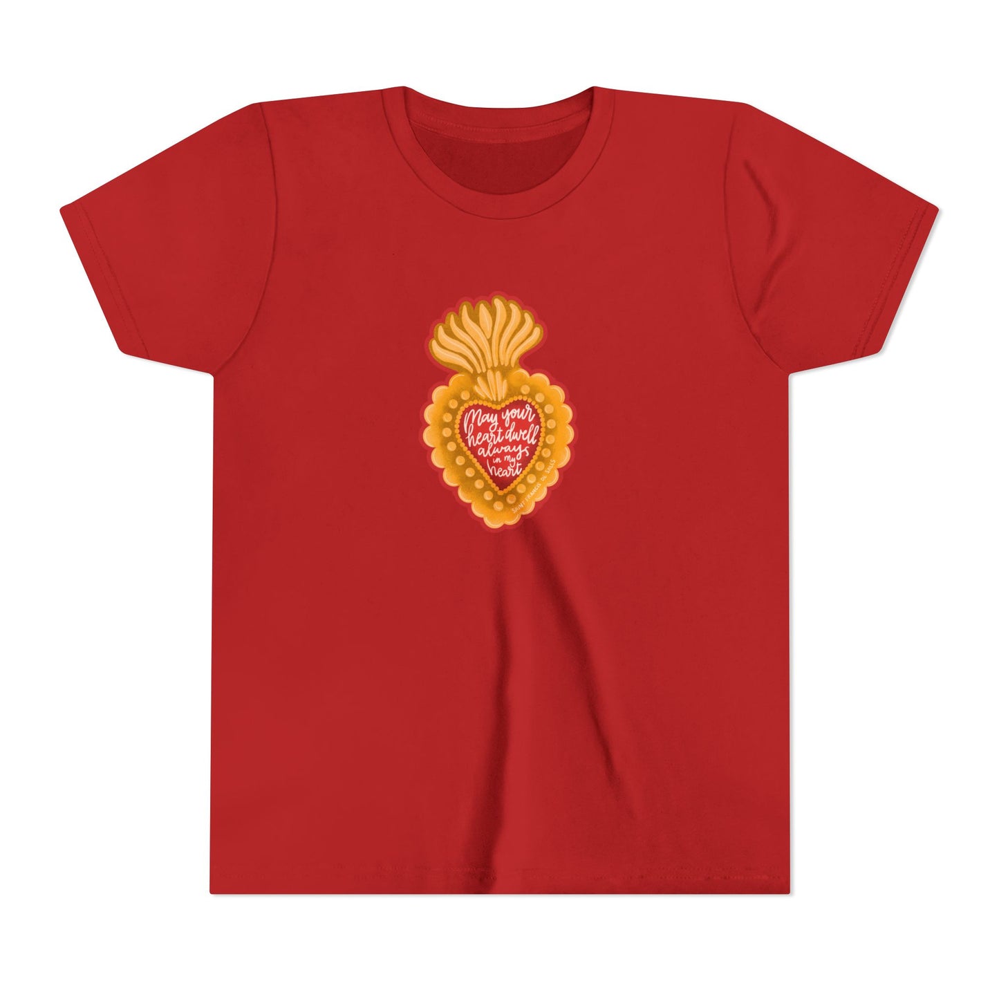 May Your Heart Dwell Always In My Heart Youth Short Sleeve Tee