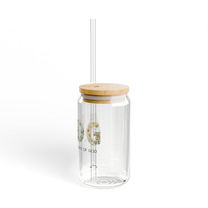 AMDG Ad Majorem Dei Gloriam Sipper Glass