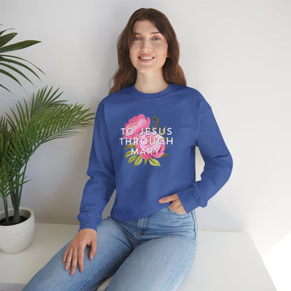 To Jesus Through Mary - Crewneck Sweatshirt