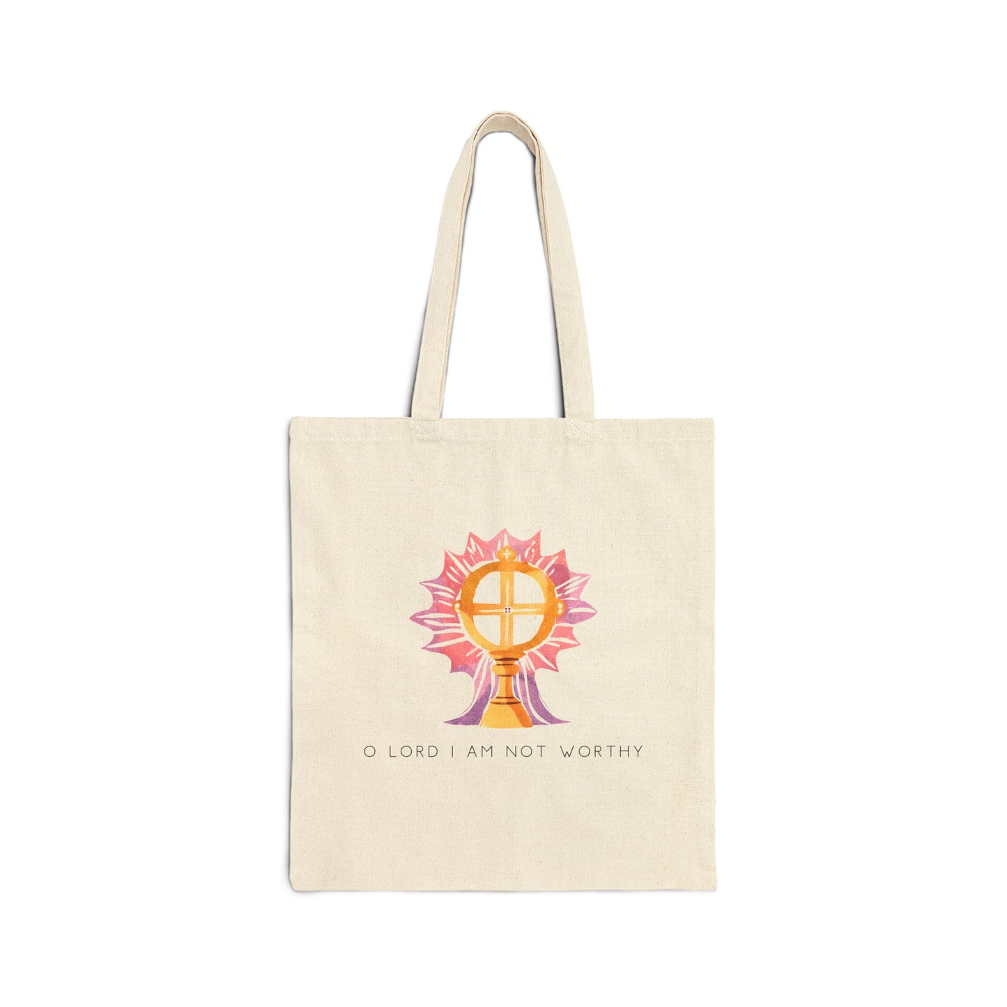 O Lord I Am Not Worthy - Cotton Canvas Tote Bag