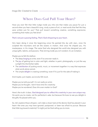 Imago Dei: Created to Create