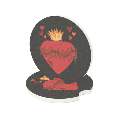 Sacred Heart Soapstone Car Coaster