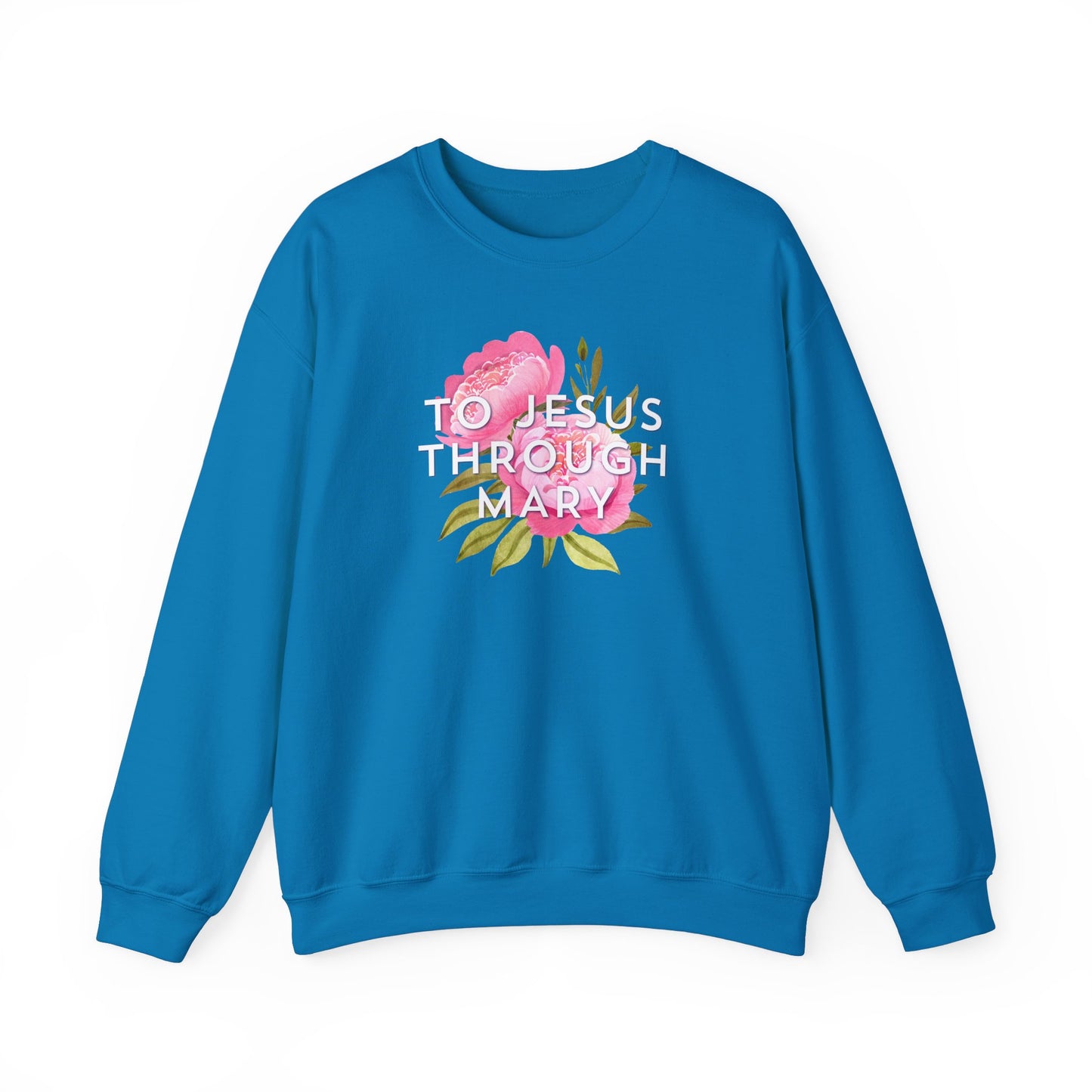 To Christ Through Mary - Unisex Heavy Blend™ Crewneck Sweatshirt