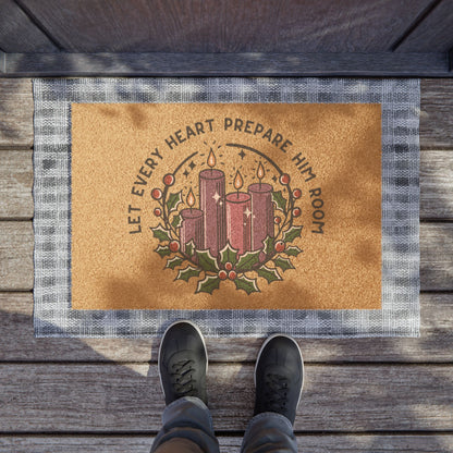 Advent Doormat - Let Every Heart Prepare Him Room