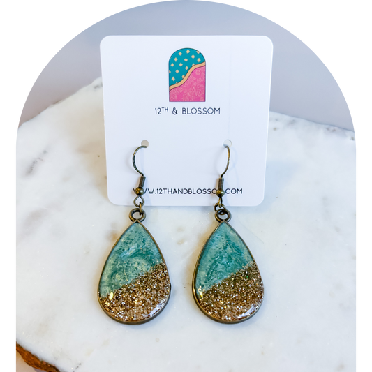 Green & Gold Teardrop (One Off)