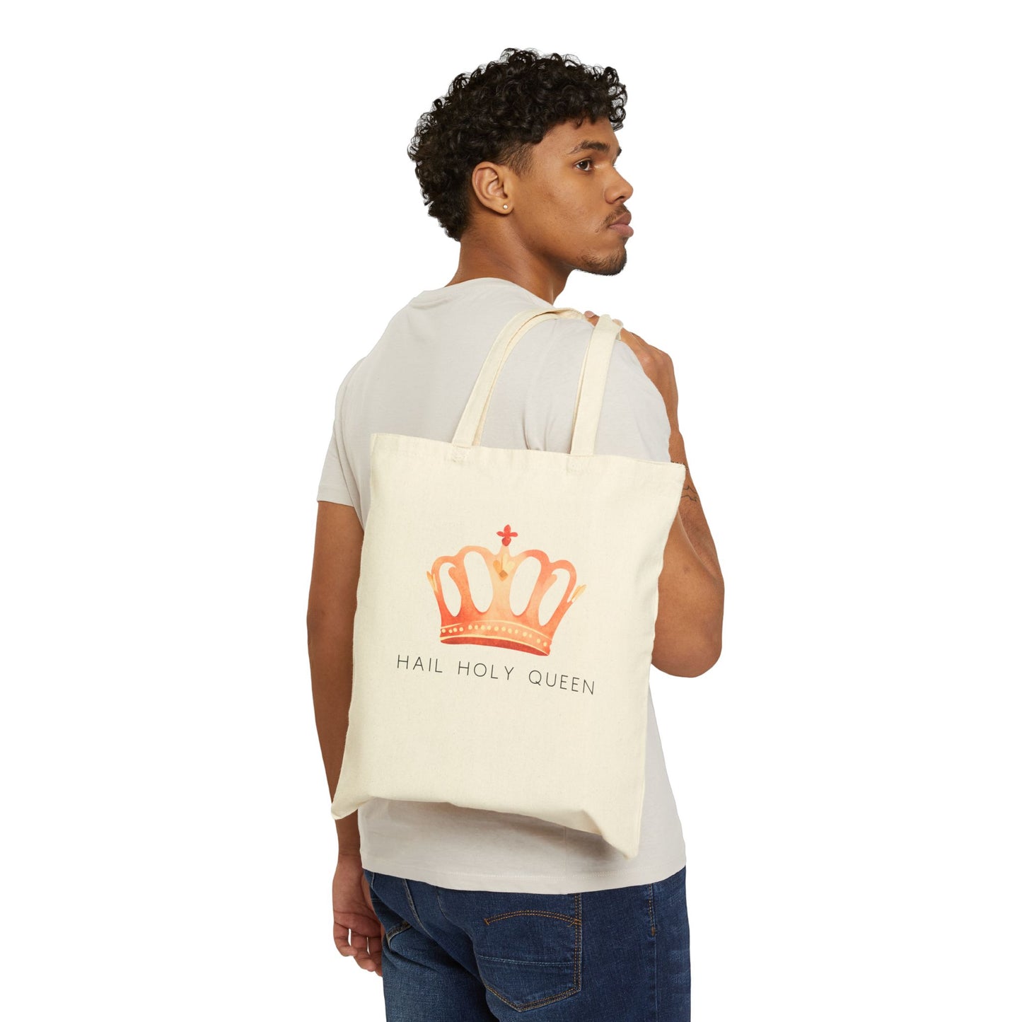 Hail Holy Queen - Cotton Canvas Tote Bag