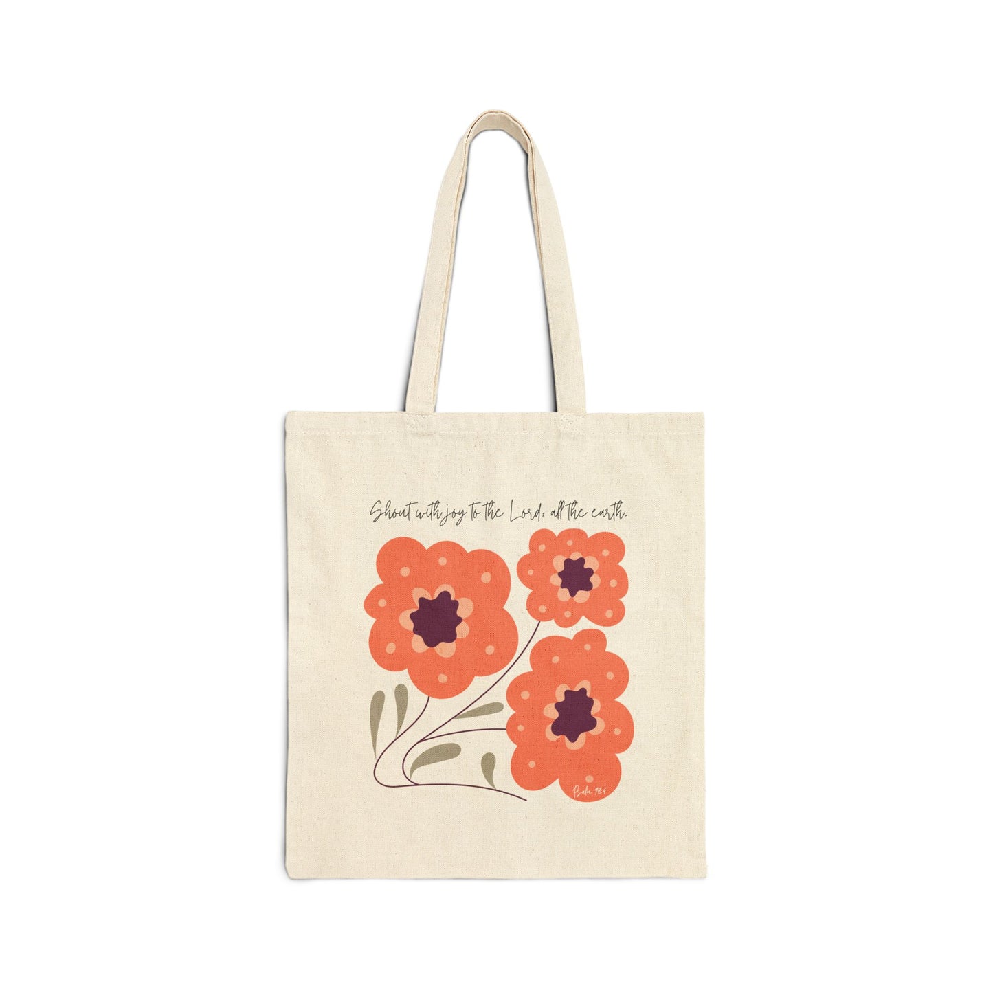 Shout With Joy - Cotton Canvas Tote Bag