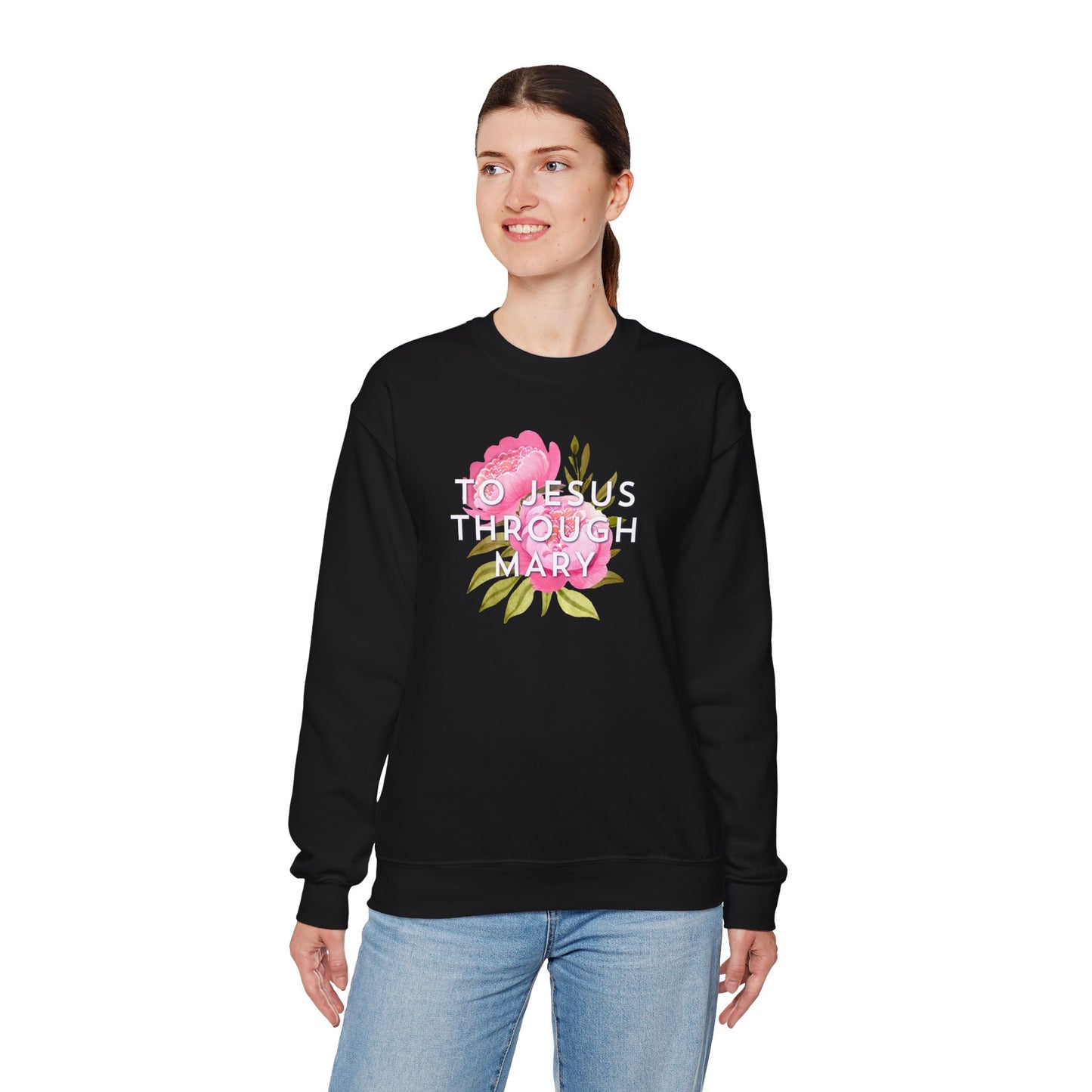 To Christ Through Mary - Unisex Heavy Blend™ Crewneck Sweatshirt