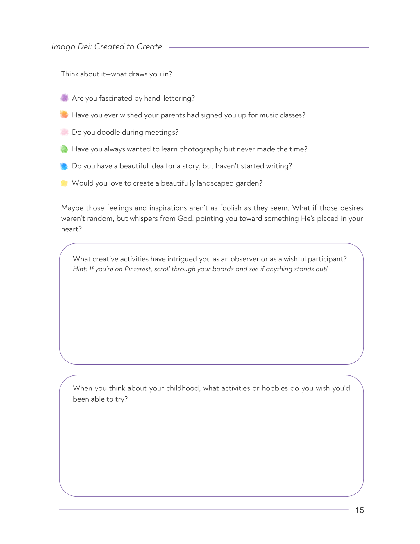 Imago Dei: Created to Create