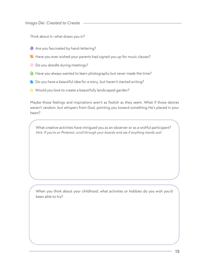 Imago Dei: Created to Create