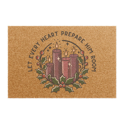 Advent Doormat - Let Every Heart Prepare Him Room