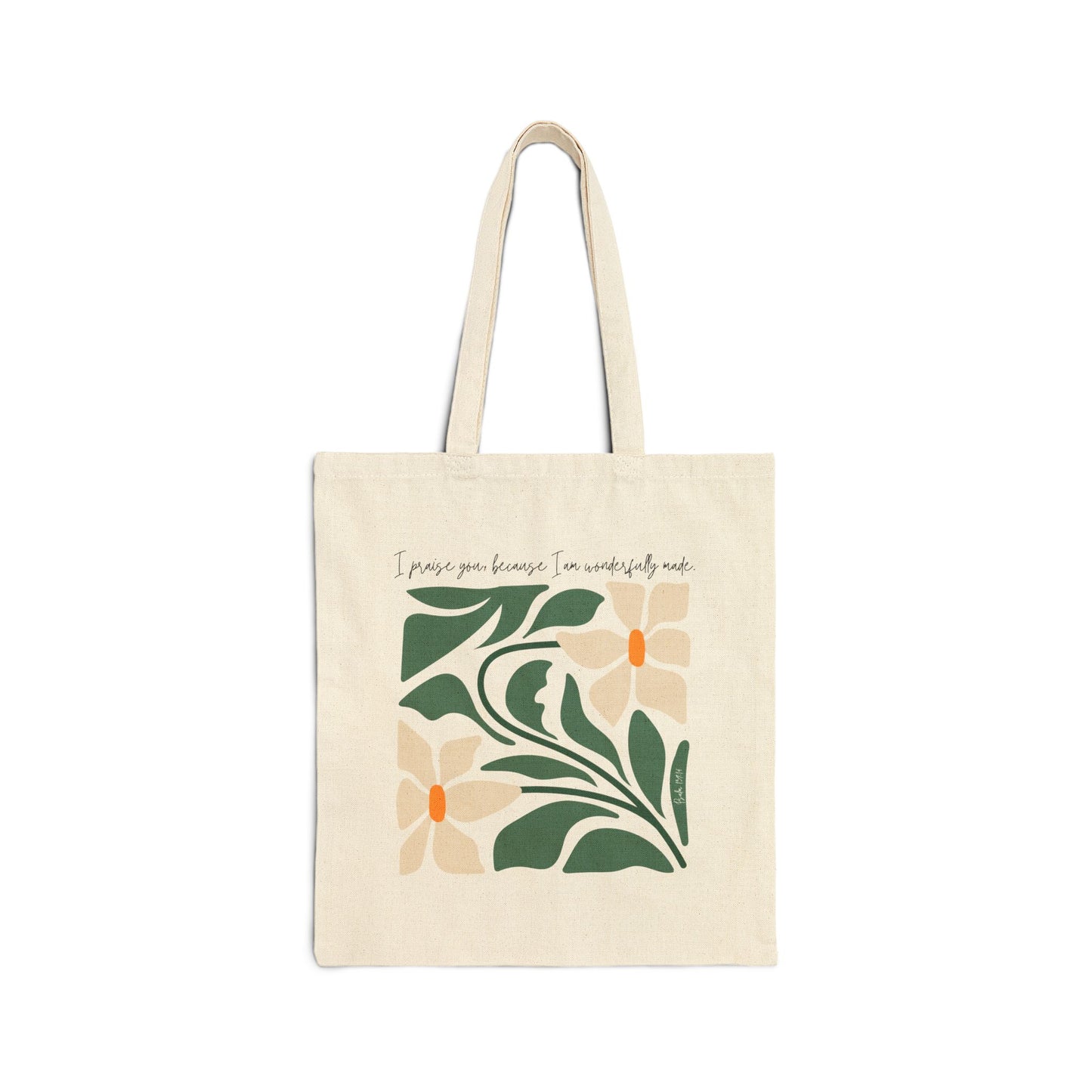 Psalm 139 - Cotton Canvas Tote Bag