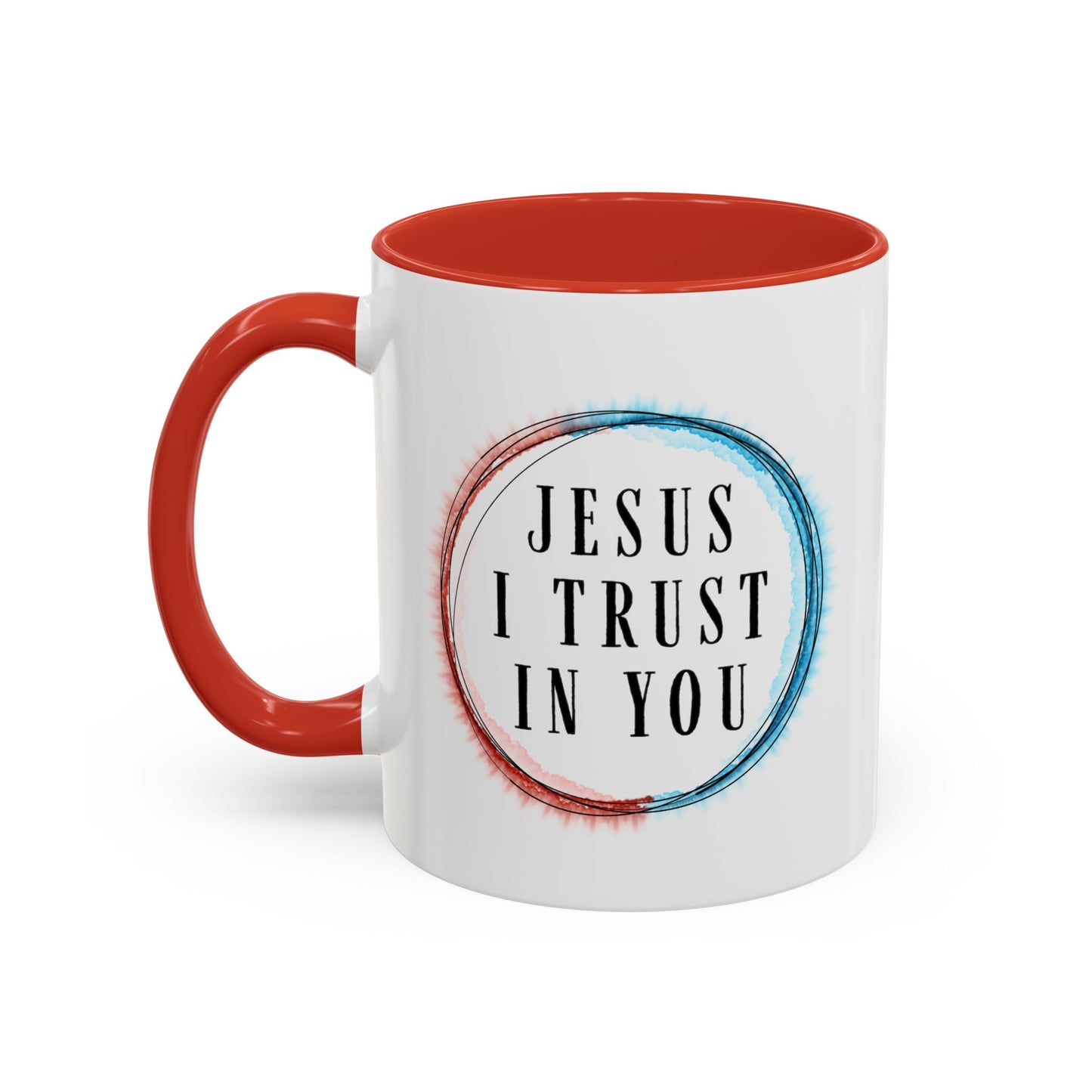 Jesus I Trust In You Accent Coffee Mug (11 oz)