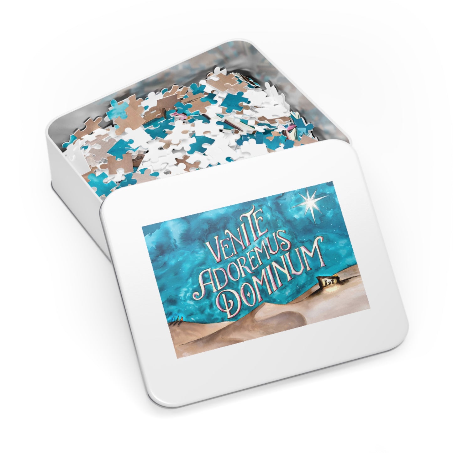 Venite Adoremus Dominum Jigsaw Puzzle with Tin