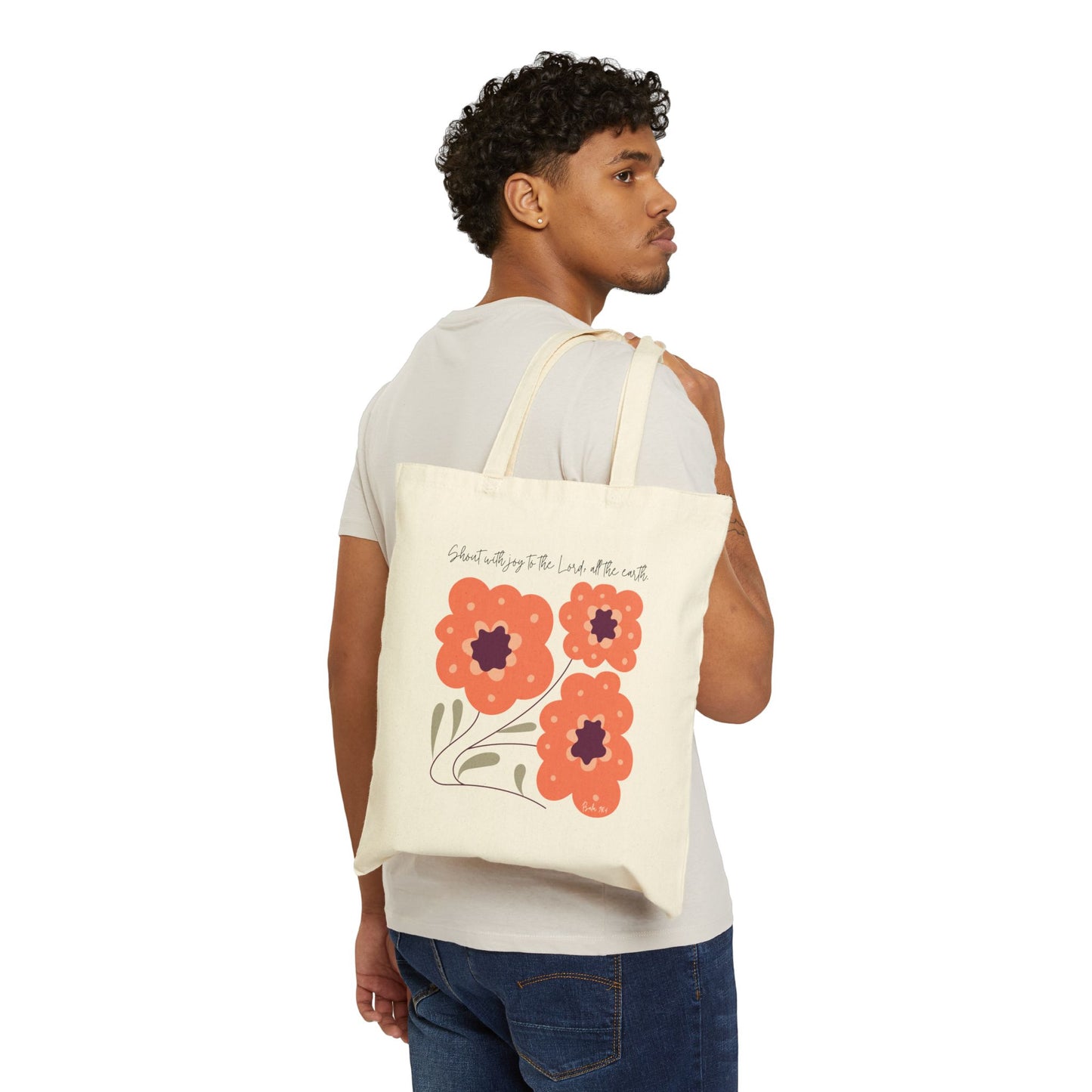 Shout With Joy - Cotton Canvas Tote Bag