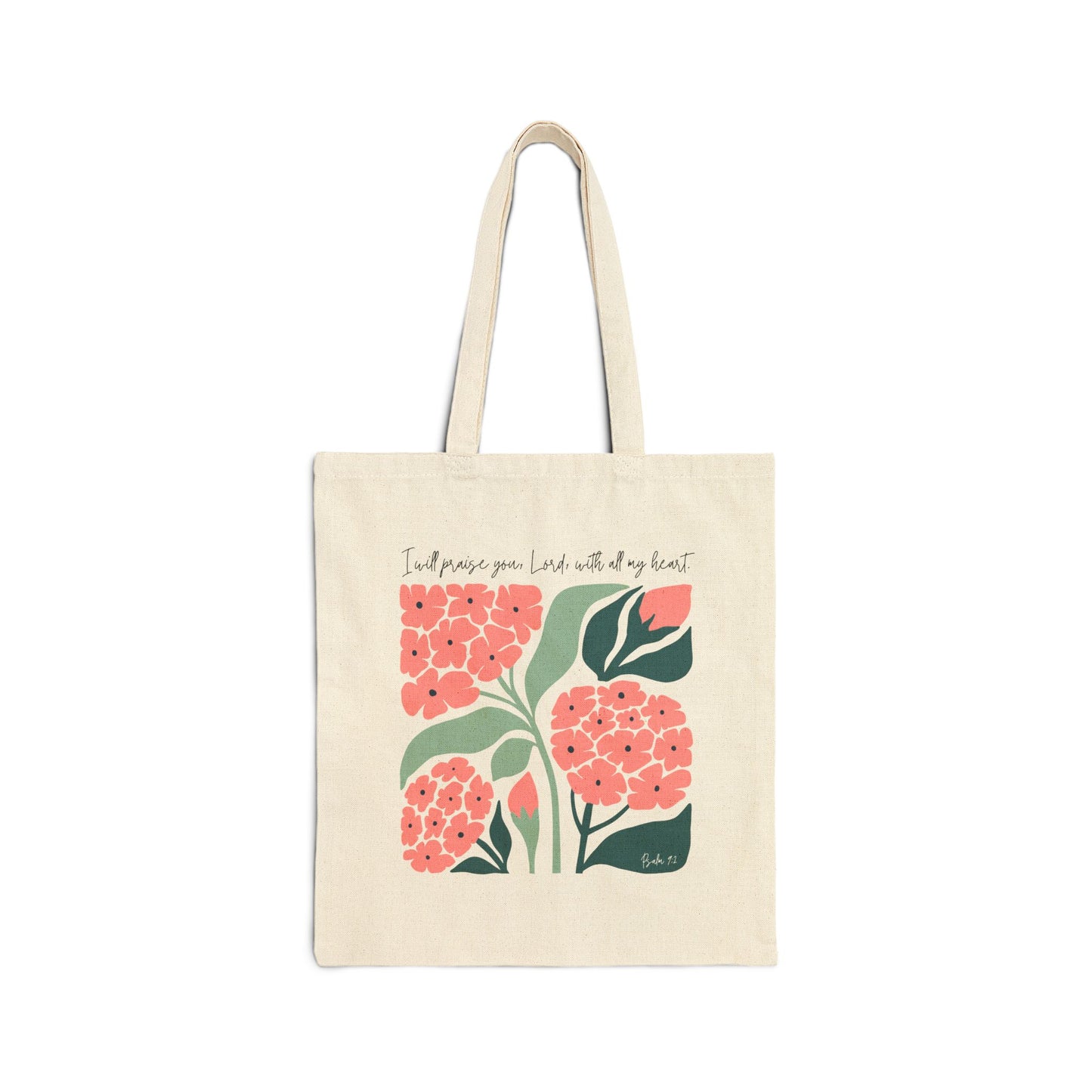 Psalm 9 - Cotton Canvas Tote Bag