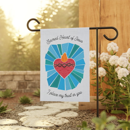 Sacred Heart of Jesus Garden Flag