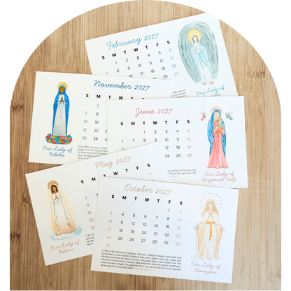 2027 Titles of Mary Desk Calendar