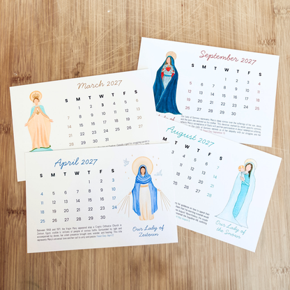 2027 Titles of Mary Desk Calendar