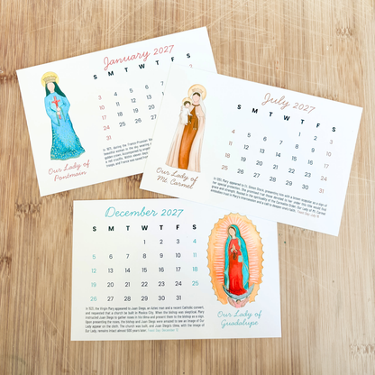 2027 Titles of Mary Desk Calendar