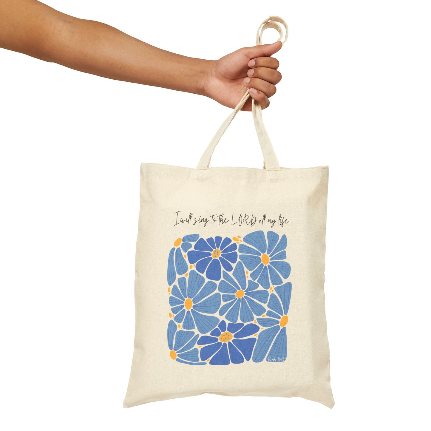 Psalm 104 - Cotton Canvas Tote Bag