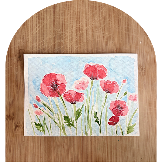 Original 5x7 - Poppies