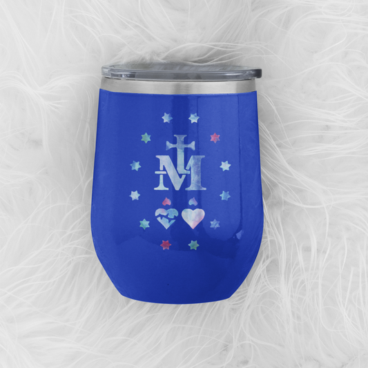 Miraculous Medal Wine Tumbler