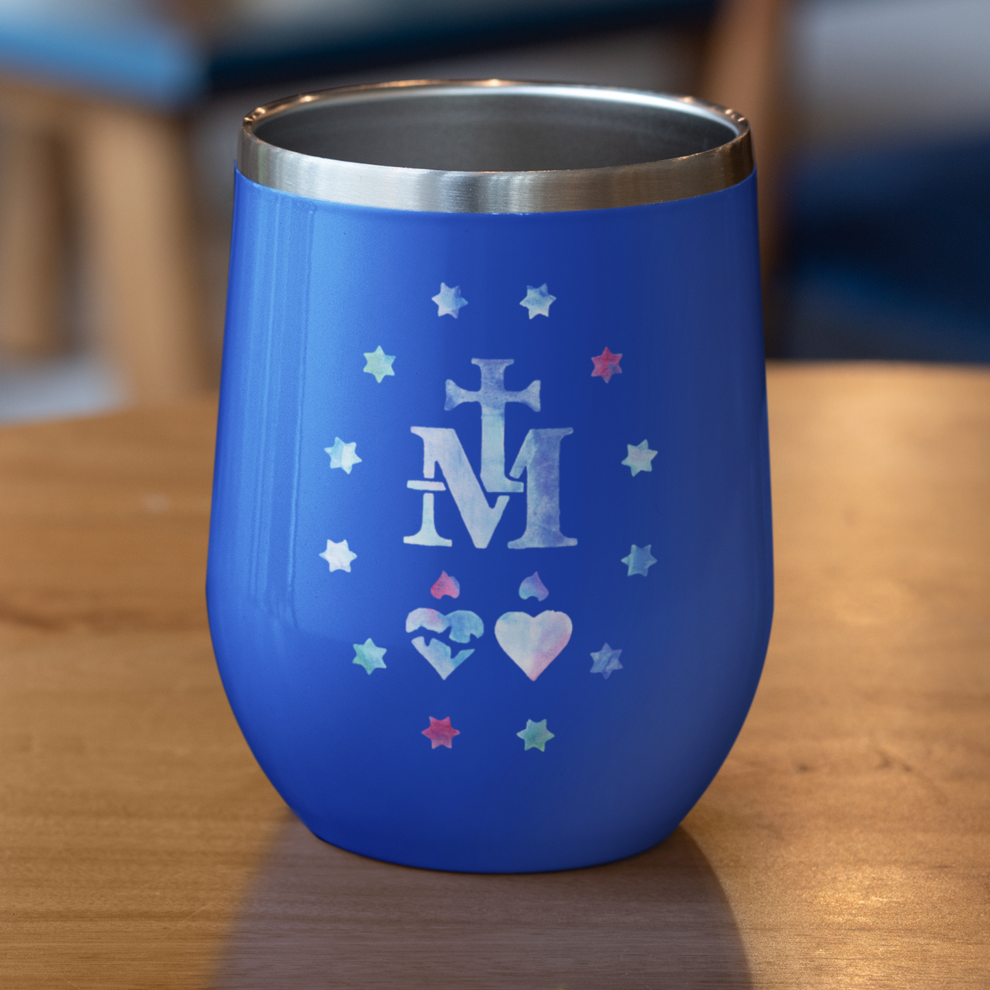 Miraculous Medal Wine Tumbler