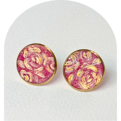 Studio Whimsie - Cream and Rose Studs