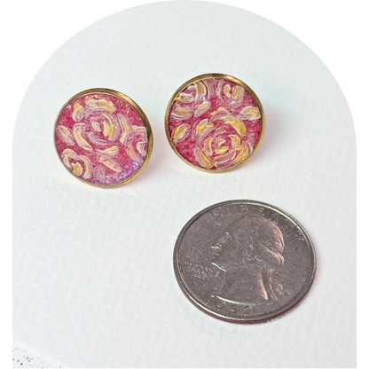 Studio Whimsie - Cream and Rose Studs
